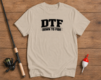DTF Down To Fish shirt in sand beige by Funky Fish Club