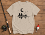Father and son moonlight fishing shirt in sand beige by Funky Fish Club