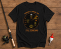 Currently Looking For Still Searching fishing t-shirt in black featuring a sonar screen searching for love loyalty respect and fish by Funky Fish Club