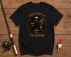 Currently Looking For Still Searching fishing t-shirt in black featuring a sonar screen searching for love loyalty respect and fish by Funky Fish Club