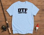 DTF Down To Fish shirt in sky blue by Funky Fish Club