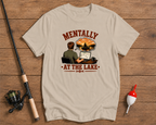 Fishing humor shirt in sand beige featuring a worker dreaming about fishing by Funky Fish Club