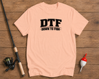 DTF funny fishing t-shirt in salmon color by Funky Fish Club