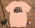Keep It Reel fishing shirt in salmon color by Funky Fish Club