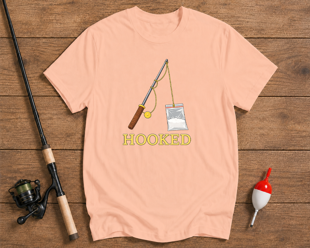Hooked fishing shirt in salmon color by Funky Fish Club