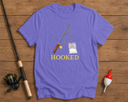 Hooked fishing graphic tee in lavender by Funky Fish Club