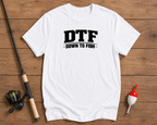 DTF fishing apparel t-shirt in pearl white by Funky Fish Club