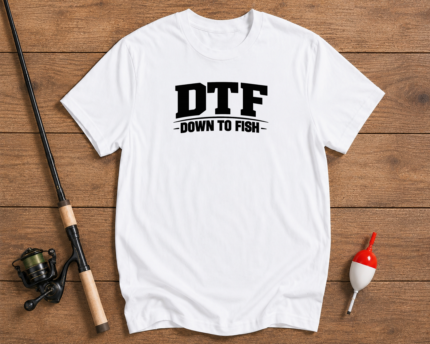 DTF fishing apparel t-shirt in pearl white by Funky Fish Club