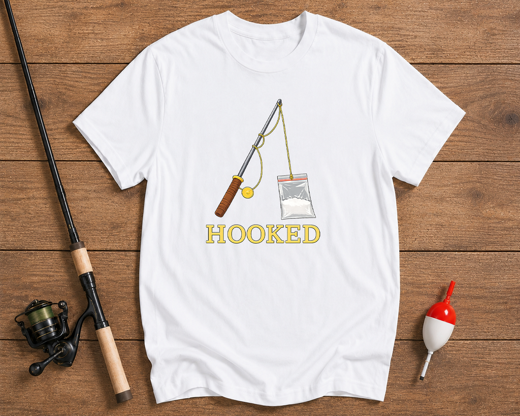 Hooked minimalist fishing shirt in pearl white by Funky Fish Club
