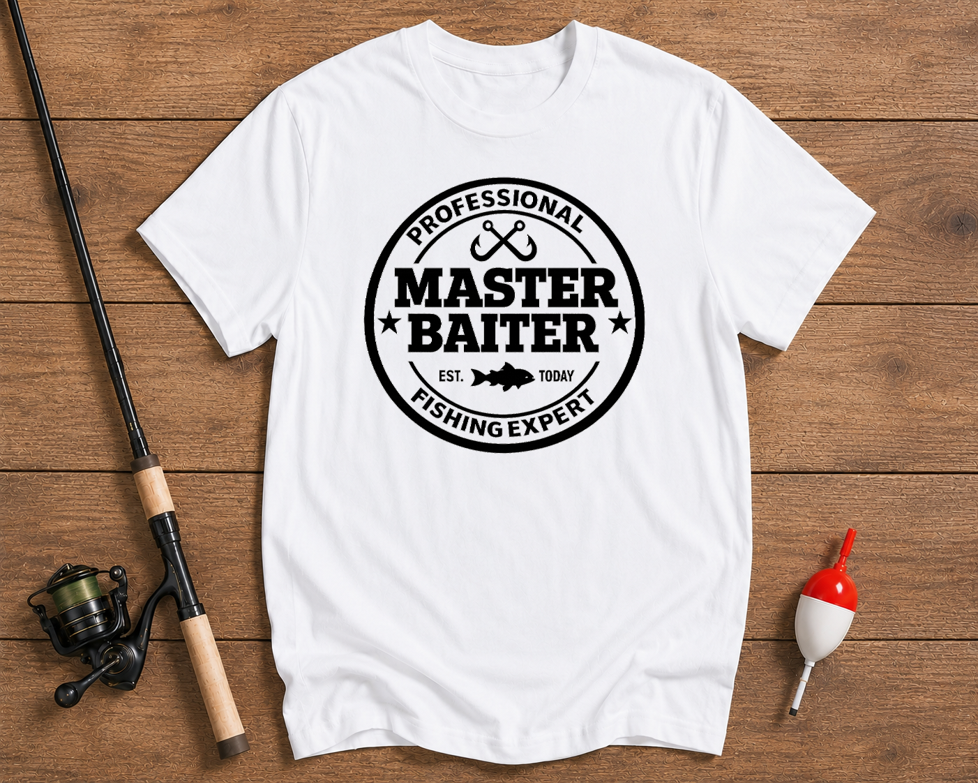 Professional Master Baiter fishing apparel shirt in pearl white by Funky Fish Club
