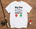 Big One Missed Call fishing apparel shirt in pearl white by Funky Fish Club